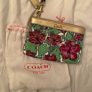 Coach Floral Wristlet